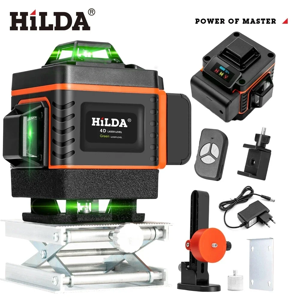Industrial Laser Level - HILDA 16/12Lines 4D Laser Level Green