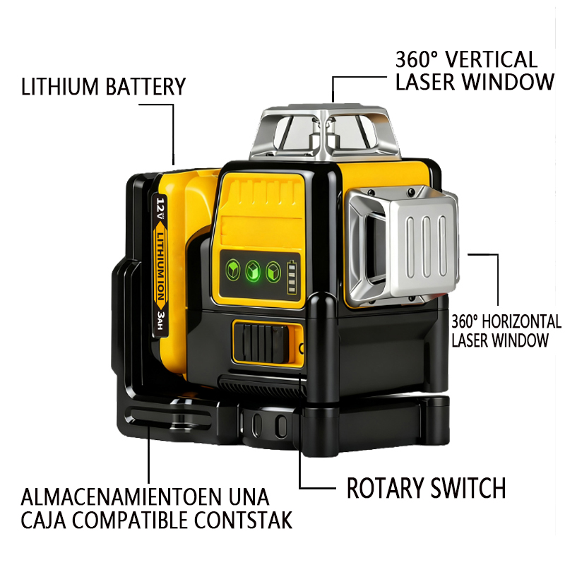Industrial Laser Level - 12 Lines Laser For DEWALT DW089LG