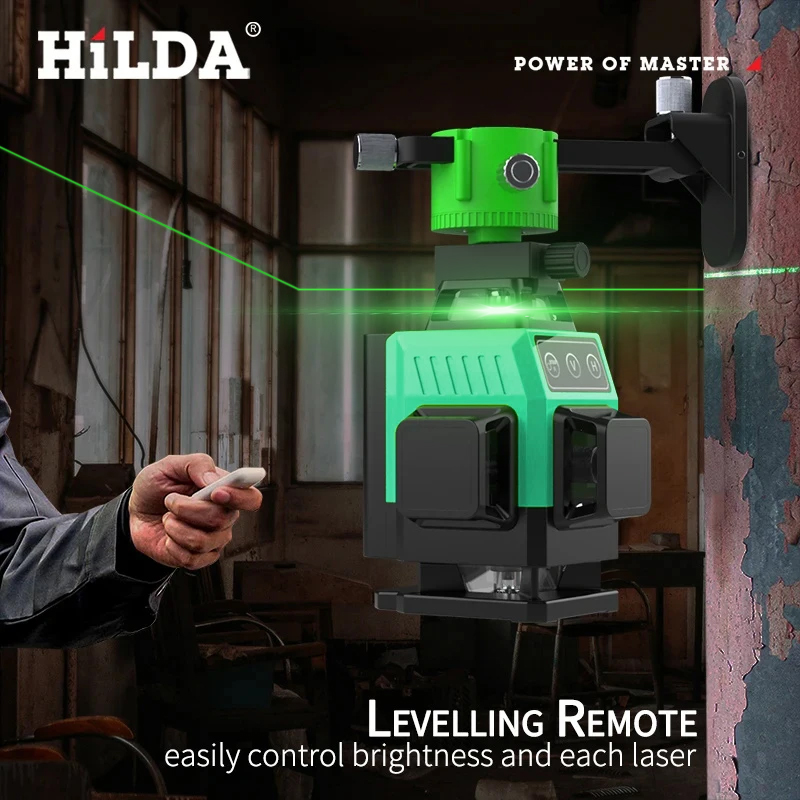 Industrial Laser Level - HILDA 12/16 Lines Green Laser Level
