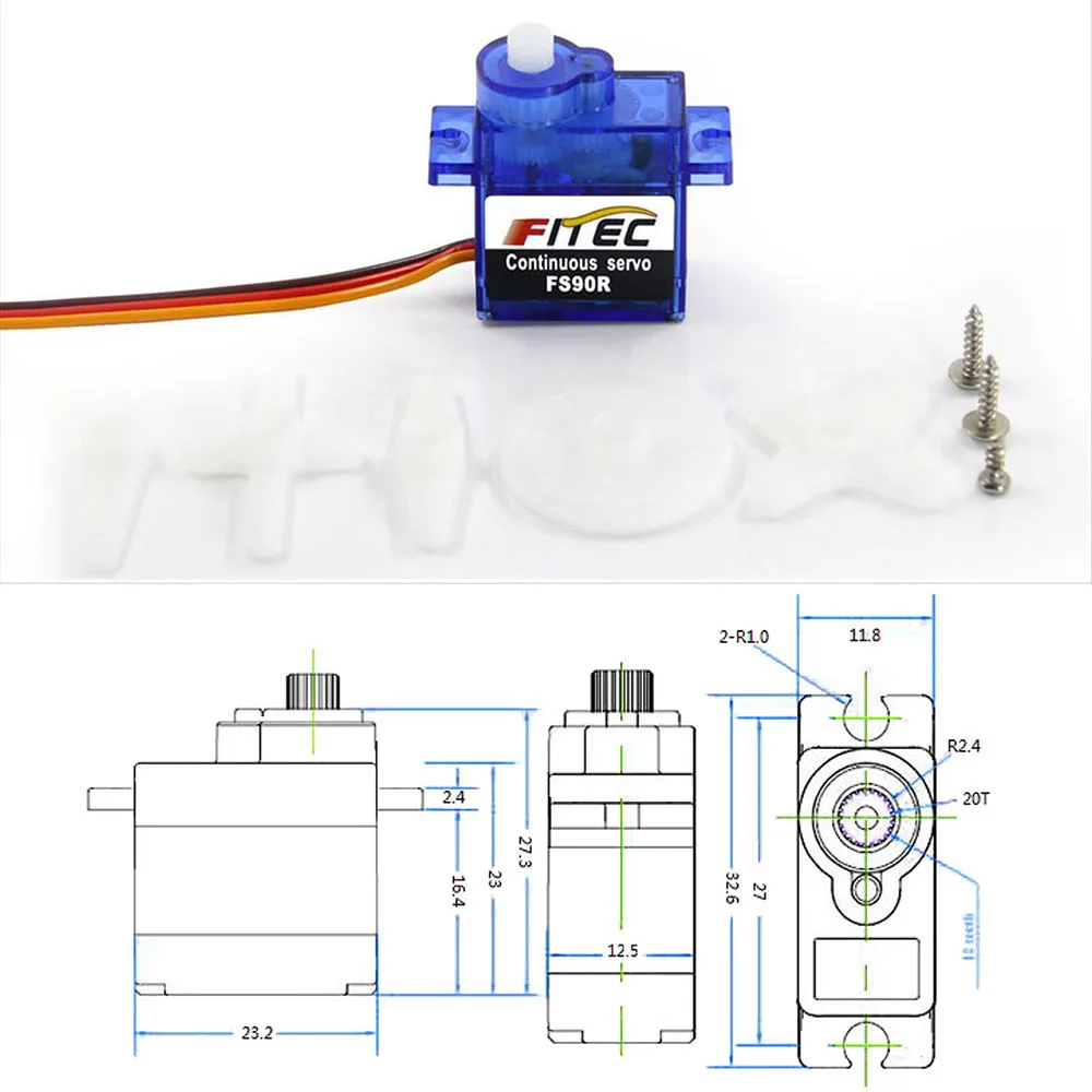 Feetech Mini FS90R Micro Servo - đánh giá và giá Servo Motor Cnc