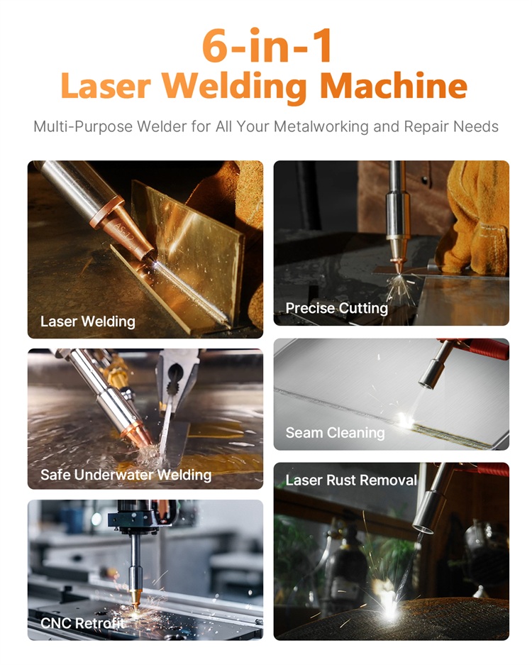 3 in 1 Weld Cut Clean 700W Ind - đánh giá và giá Industrial Handheld Laser Welder