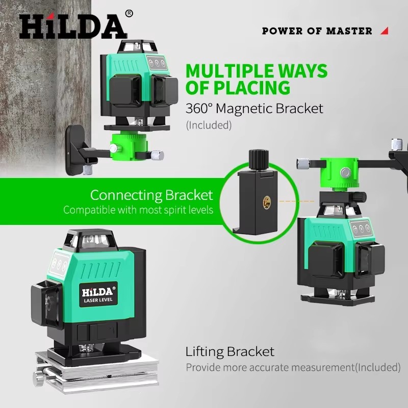 HILDA 12/16 Lines Green Laser  - đánh giá và giá Industrial Laser Level