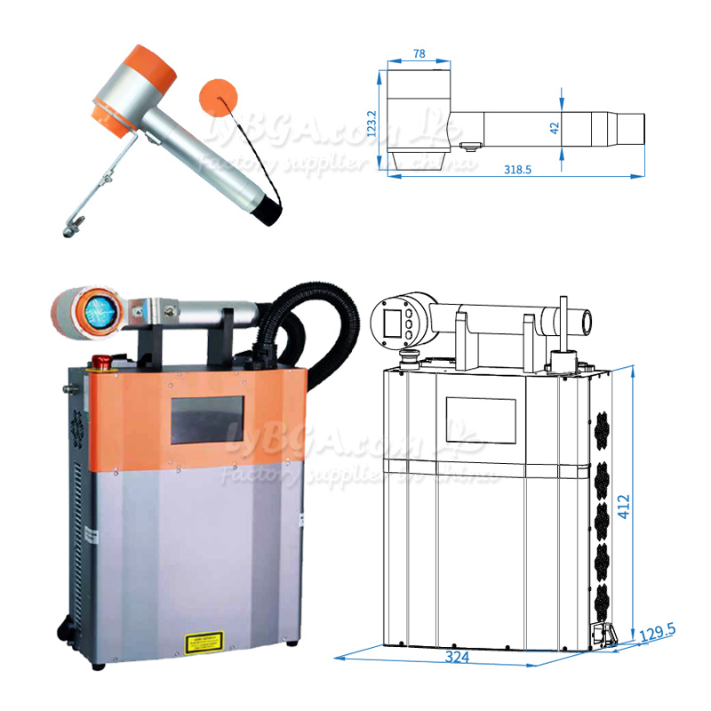 LY-LCG100A 100W Pulsed Laser C - đánh giá và giá Industrial Laser Removal Machine