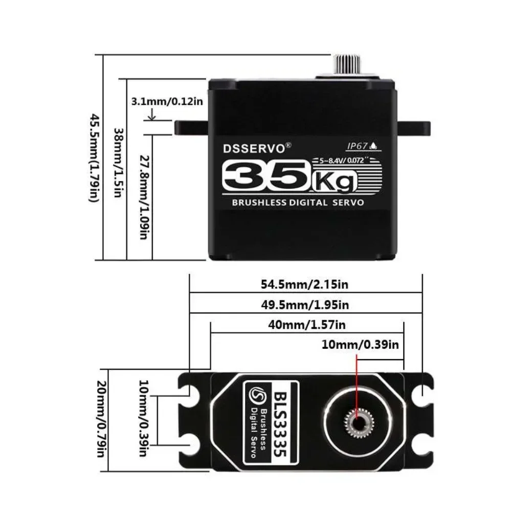 35KG BLS3335 Digital Servo Mot - đánh giá và giá Servo Motor Cnc