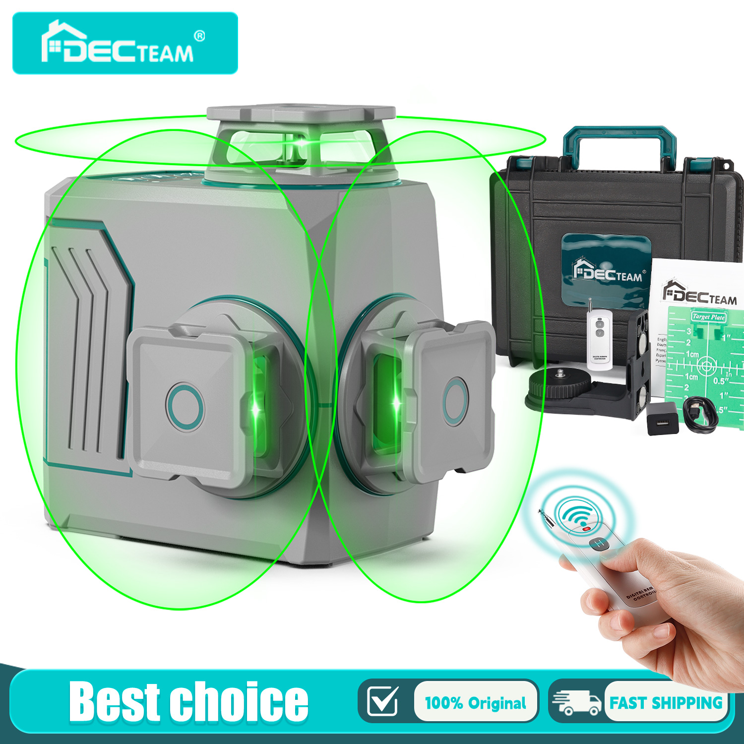 Decteam T03CG 12 Lines 3D Lase - đánh giá và giá Industrial Laser Level